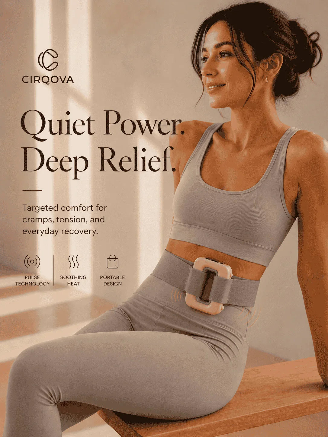 Hands-free massager for deep tension relief with soothing heat and portable design